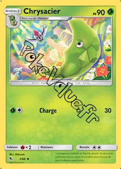 Carte Pokémon Chrysacier n°2 de la série Destinées Occultes