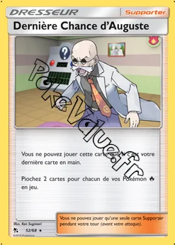 Carte Pokémon Dernière Chance d’Auguste n°52 de la série Destinées Occultes