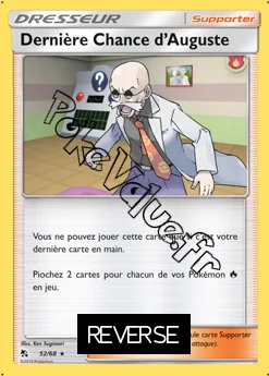 Carte Pokémon Dernière Chance d’Auguste Reverse n°52 de la série Destinées Occultes