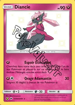 Carte Pokémon Diancie  n°SV36 de la série Destinées Occultes