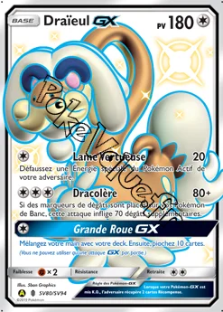 Carte Pokémon Draïeul GX n°SV80 de la série Destinées Occultes