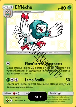 Carte Pokémon Efflèche Reverse n°SV3 de la série Destinées Occultes