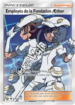 Carte Pokémon Employés de la Fondation Æther n°SV81 de la série Destinées Occultes
