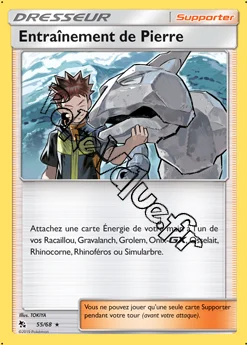 Carte Pokémon Entraînement de Pierre n°55 de la série Destinées Occultes