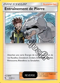 Carte Pokémon Entraînement de Pierre Reverse n°55 de la série Destinées Occultes