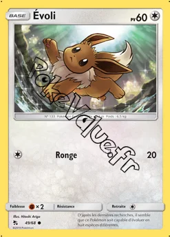 Carte Pokémon Évoli n°49 de la série Destinées Occultes