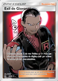 Carte Pokémon Exil de Giovanni n°67 de la série Destinées Occultes