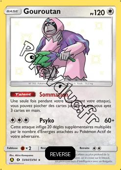 Carte Pokémon Gouroutan  Reverse n°SV44 de la série Destinées Occultes