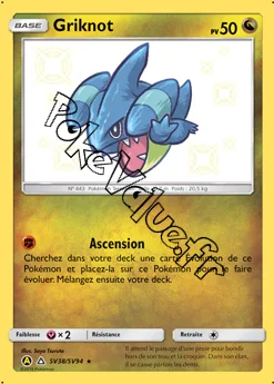 Carte Pokémon Griknot  n°SV38 de la série Destinées Occultes