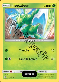 Carte Pokémon Insécateur Reverse n°5 de la série Destinées Occultes