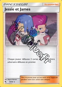 Carte Pokémon Jessie et James n°58 de la série Destinées Occultes