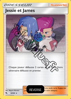 Carte Pokémon Jessie et James Reverse n°58 de la série Destinées Occultes