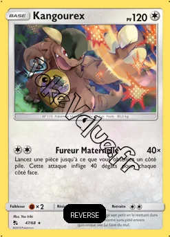 Carte Pokémon Kangourex Reverse n°47 de la série Destinées Occultes