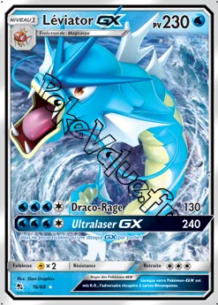 Carte Pokémon Léviator GX n°16 de la série Destinées Occultes