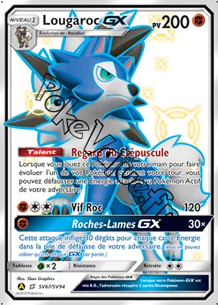 Carte Pokémon Lougaroc GX n°SV67 de la série Destinées Occultes