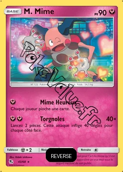 Carte Pokémon M. Mime Reverse n°43 de la série Destinées Occultes