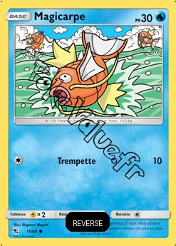 Carte Pokémon Magicarpe Reverse n°15 de la série Destinées Occultes
