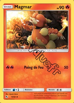 Carte Pokémon Magmar  n°10 de la série Destinées Occultes