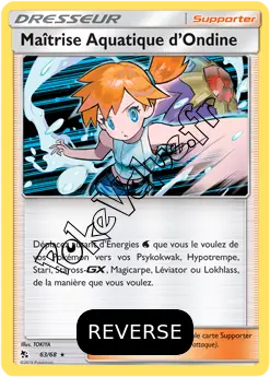 Carte Pokémon Maîtrise Aquatique d’Ondine Reverse n°63 de la série Destinées Occultes