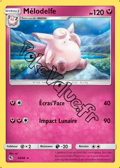 Carte Pokémon Mélodelfe n°40 de la série Destinées Occultes