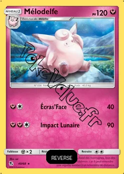 Carte Pokémon Mélodelfe Reverse n°40 de la série Destinées Occultes