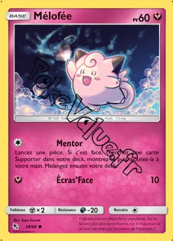 Carte Pokémon Mélofée n°38 de la série Destinées Occultes