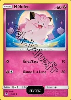 Carte Pokémon Mélofée Reverse n°39 de la série Destinées Occultes
