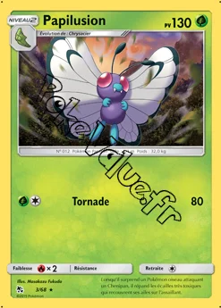 Carte Pokémon Papilusion n°3 de la série Destinées Occultes