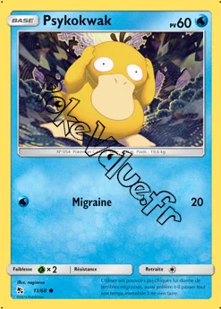 Carte Pokémon Psykokwak n°11 de la série Destinées Occultes
