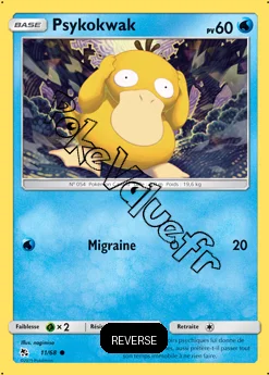 Carte Pokémon Psykokwak Reverse n°11 de la série Destinées Occultes