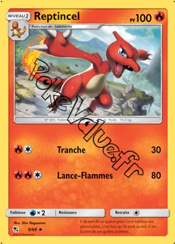 Carte Pokémon Reptincel n°8 de la série Destinées Occultes