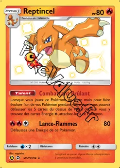 Carte Pokémon Reptincel n°SV7 de la série Destinées Occultes