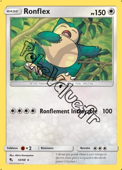 Carte Pokémon Ronflex n°50 de la série Destinées Occultes