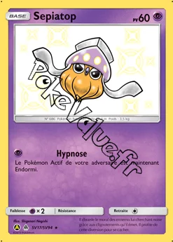 Carte Pokémon Sepiatop  n°SV17 de la série Destinées Occultes