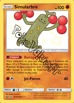 Carte Pokémon Simularbre  n°SV20 de la série Destinées Occultes