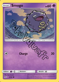 Carte Pokémon Smogo n°28 de la série Destinées Occultes