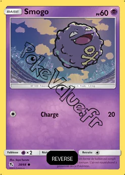 Carte Pokémon Smogo Reverse n°28 de la série Destinées Occultes