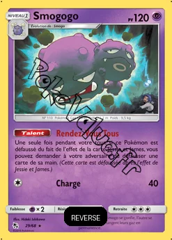 Carte Pokémon Smogogo Reverse n°29 de la série Destinées Occultes