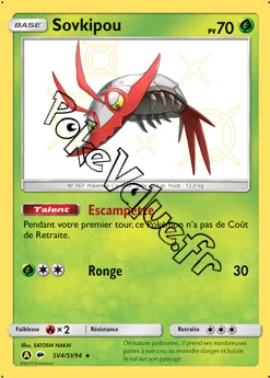 Carte Pokémon Sovkipou  n°SV4 de la série Destinées Occultes