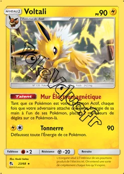 Carte Pokémon Voltali n°23 de la série Destinées Occultes