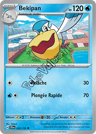 Carte Pokémon Bekipan  n°039 de la série Aventures Ensemble