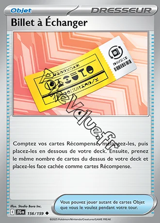 Carte Pokémon Billet à Échanger n°156 de la série Aventures Ensemble