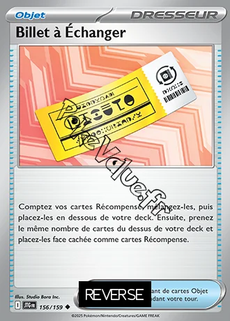 Carte Pokémon Billet à Échanger Reverse n°156 de la série Aventures Ensemble
