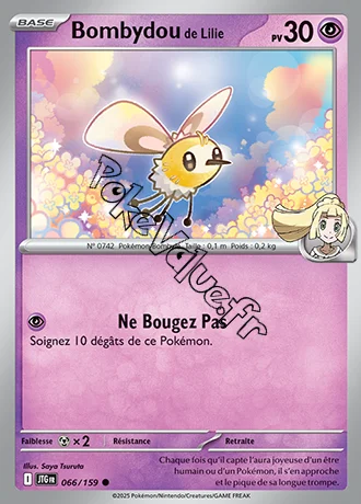 Carte Pokémon Bombydou de Lilie  n°066 de la série Aventures Ensemble