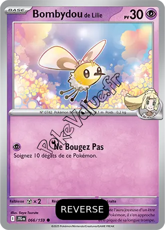 Carte Pokémon Bombydou de Lilie  Reverse n°066 de la série Aventures Ensemble