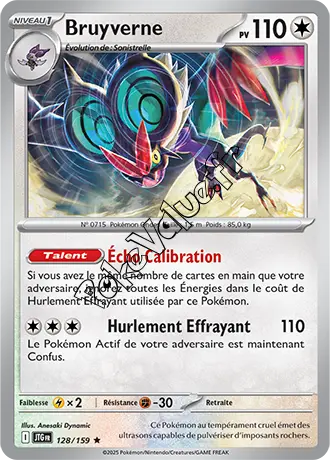 Carte Pokémon Bruyverne  n°128 de la série Aventures Ensemble