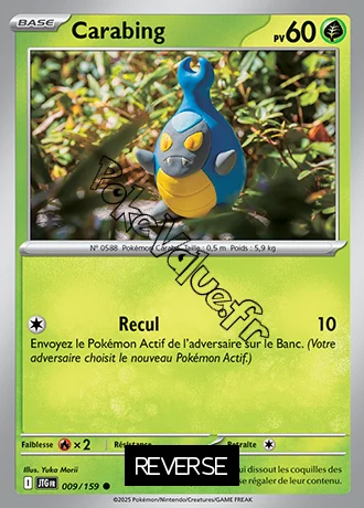 Carte Pokémon Carabing  Reverse n°009 de la série Aventures Ensemble