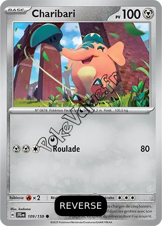 Carte Pokémon Charibari  Reverse n°109 de la série Aventures Ensemble
