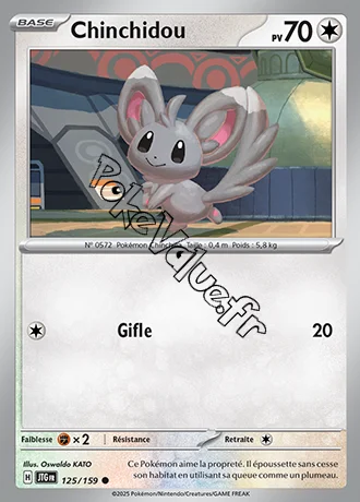 Carte Pokémon Chinchidou  n°125 de la série Aventures Ensemble
