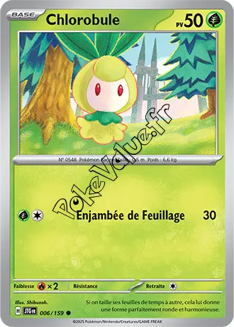 Carte Pokémon Chlorobule  n°006 de la série Aventures Ensemble